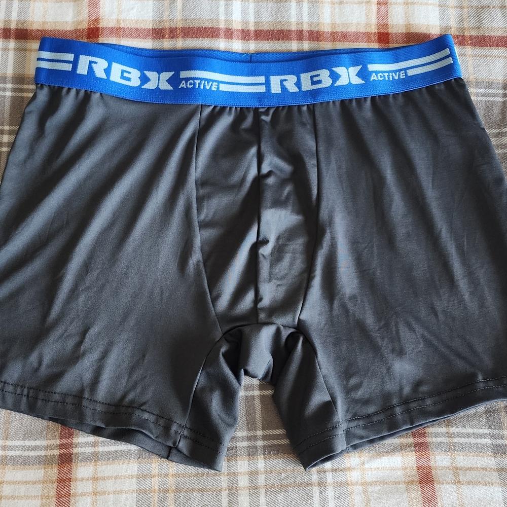 Active USA Men's Gray Boxer Briefs